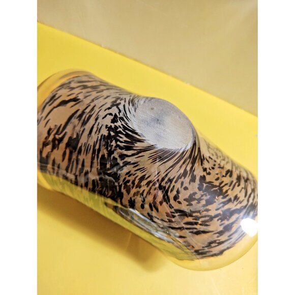 Murano Hand Blown Folded Glass Centerpiece Bowl 9 1/2" x  5 1/2" - Picture 7 of 12